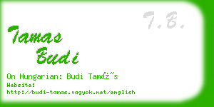 tamas budi business card